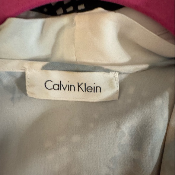 Calvin Klein Women's Floral Blouse - Blue, White, and Pink - Picture 3 of 4